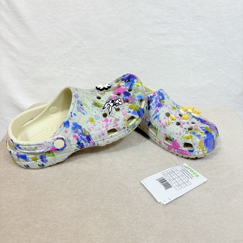 Crocs x Awake  NY Classic Clog  Paint Drip Multicolor Size  J6